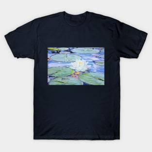 Dream Sequence - Water Lily Painting with Dragonfly T-Shirt